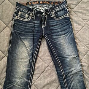 Rock Revival Dark Wash Bootcut Jeans - Size 26
